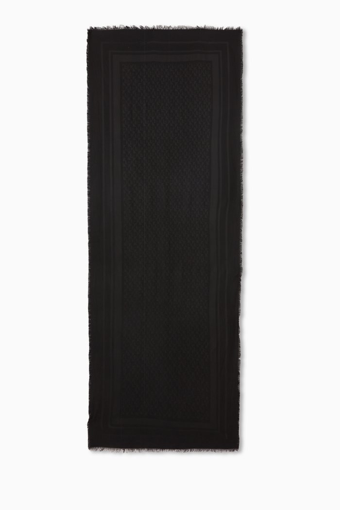 

Pashmina Scarf in Modal Viscose Jacquard, Black