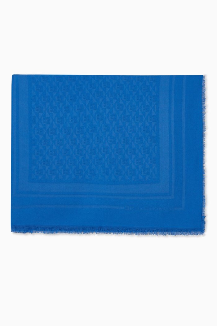 

Pashmina Scarf in Modal Viscose Jacquard, Blue