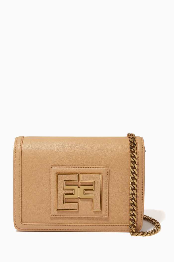 EF Wallet on Chain in Faux-leather, Brown