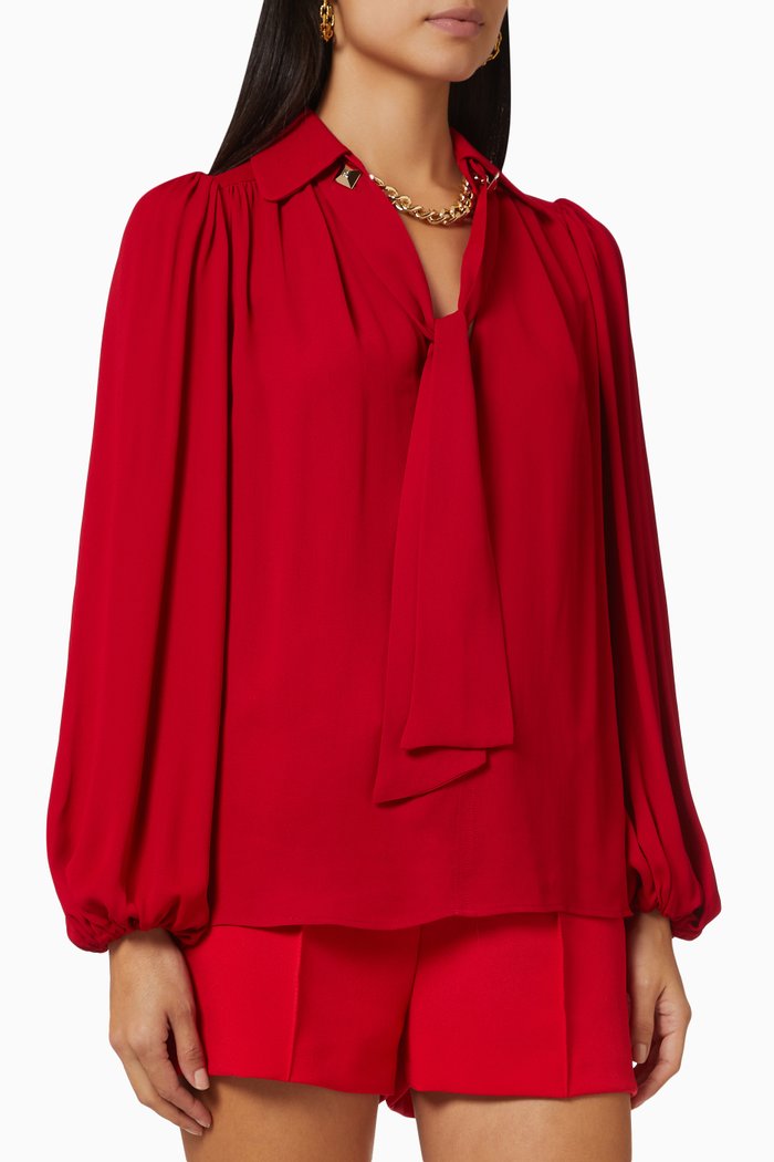 

Blouse in Viscose Georgette, Red
