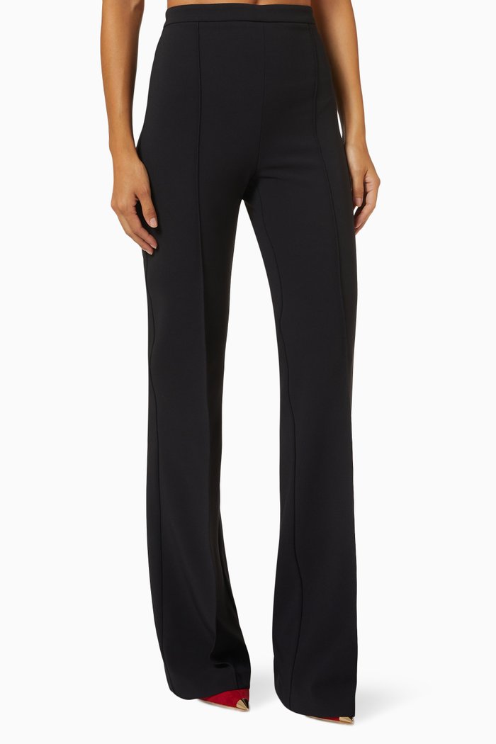 

Button Pants in Stretch Crêpe, Black