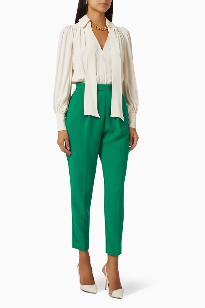 

Two-tone Chain Jumpsuit in Viscose, Green
