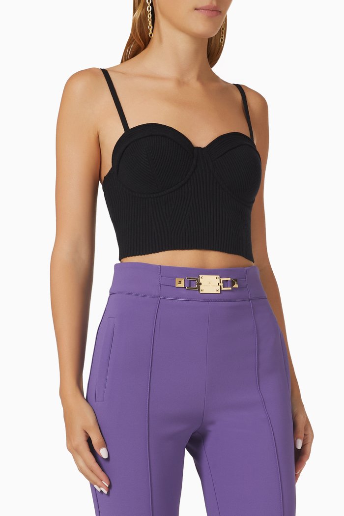 

Crop Top in Knit, Black