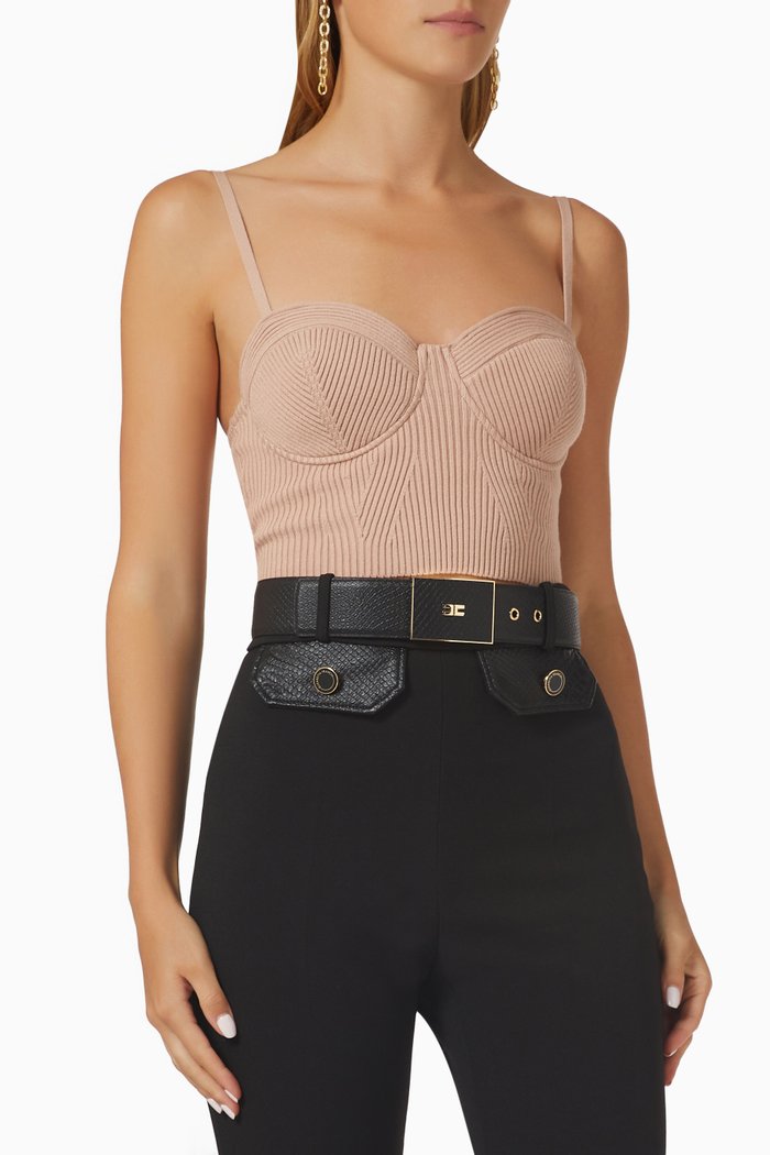 

Crop Top in Knit, Brown