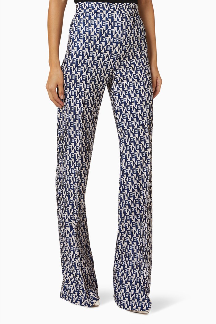 

Palazzo Pants in Crêpe, Blue