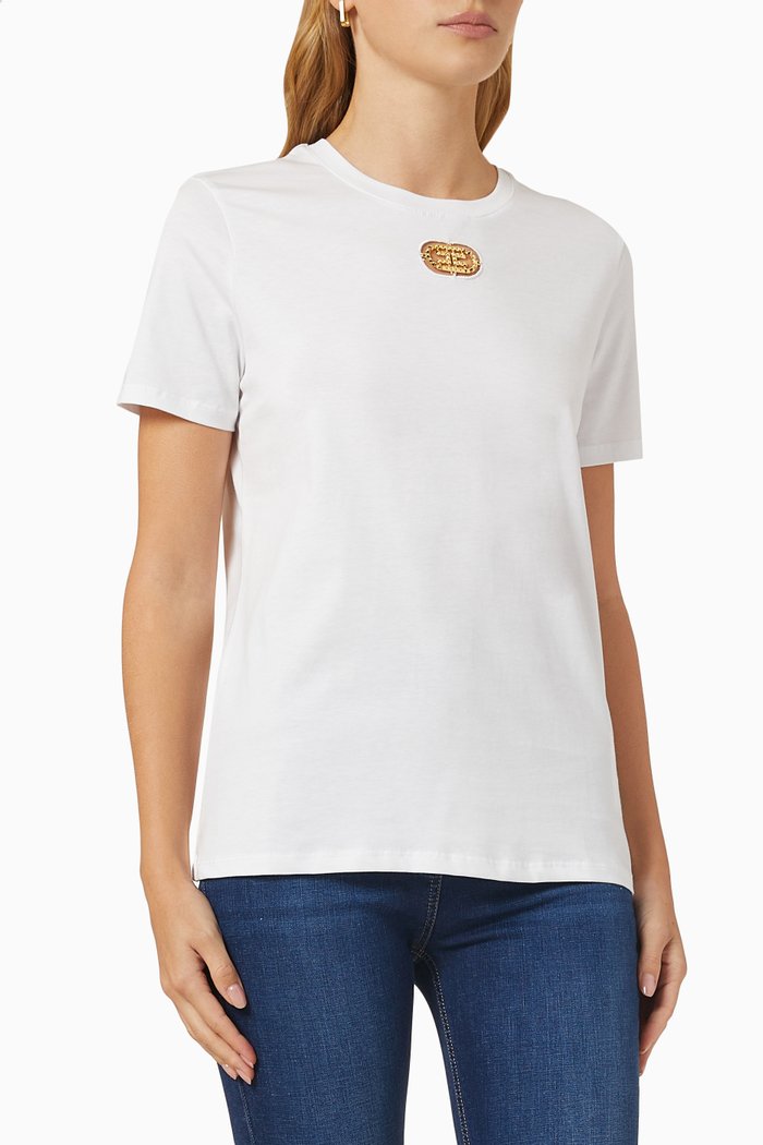 

EF Porthole T-shirt in Cotton, White