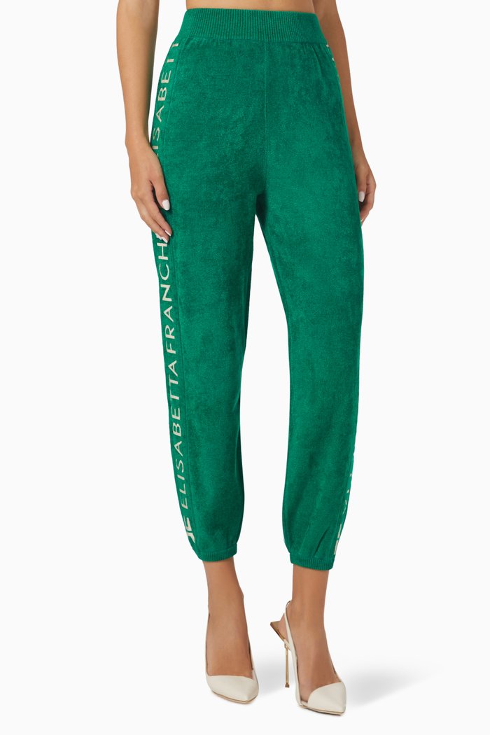 

Logo Tape Sweatpants in Chenille, Green
