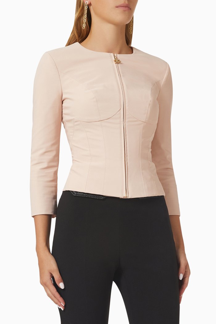 

Short Jacket in Technical Fabric, Pink