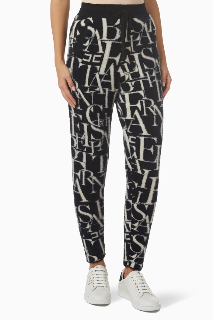 

Letter Sweatpants in Wool, Black