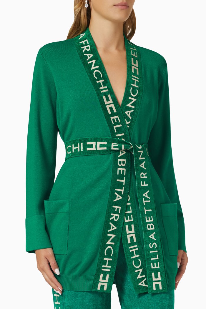 

Logo Kimono Cardigan, Green