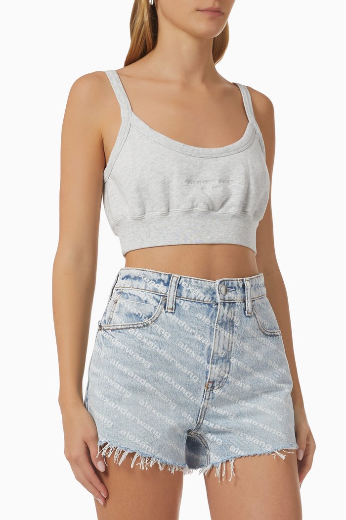 

Sweatshirt Bra in Cotton Terry, Grey