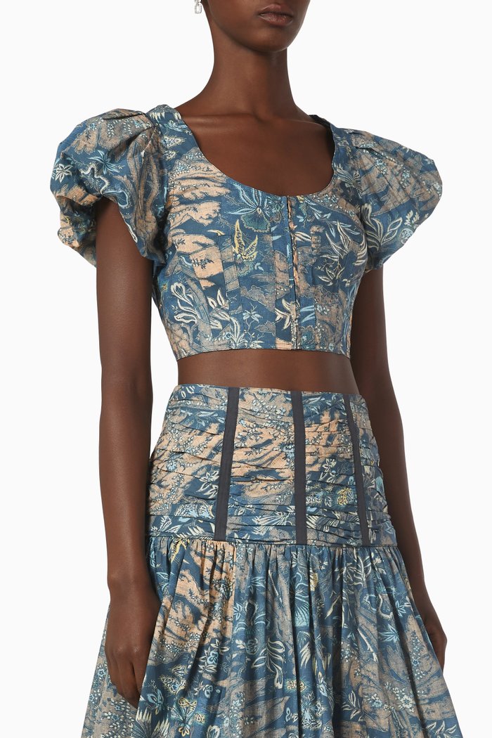 

Kalena Top in Cotton, Blue