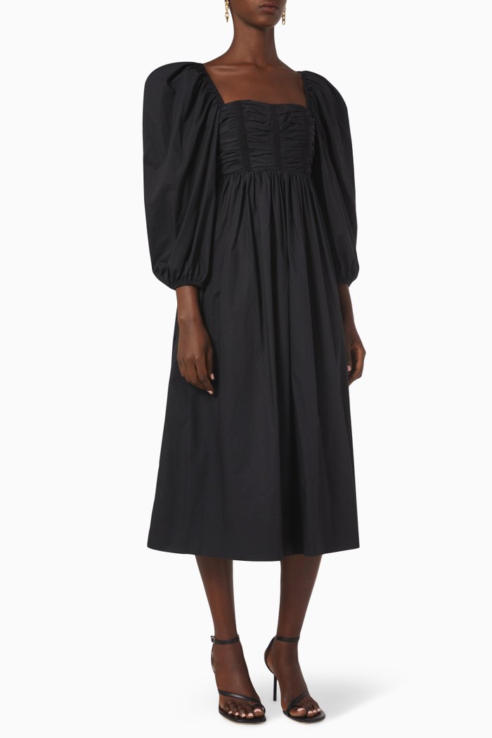 Lelani Dress in Cotton, Black