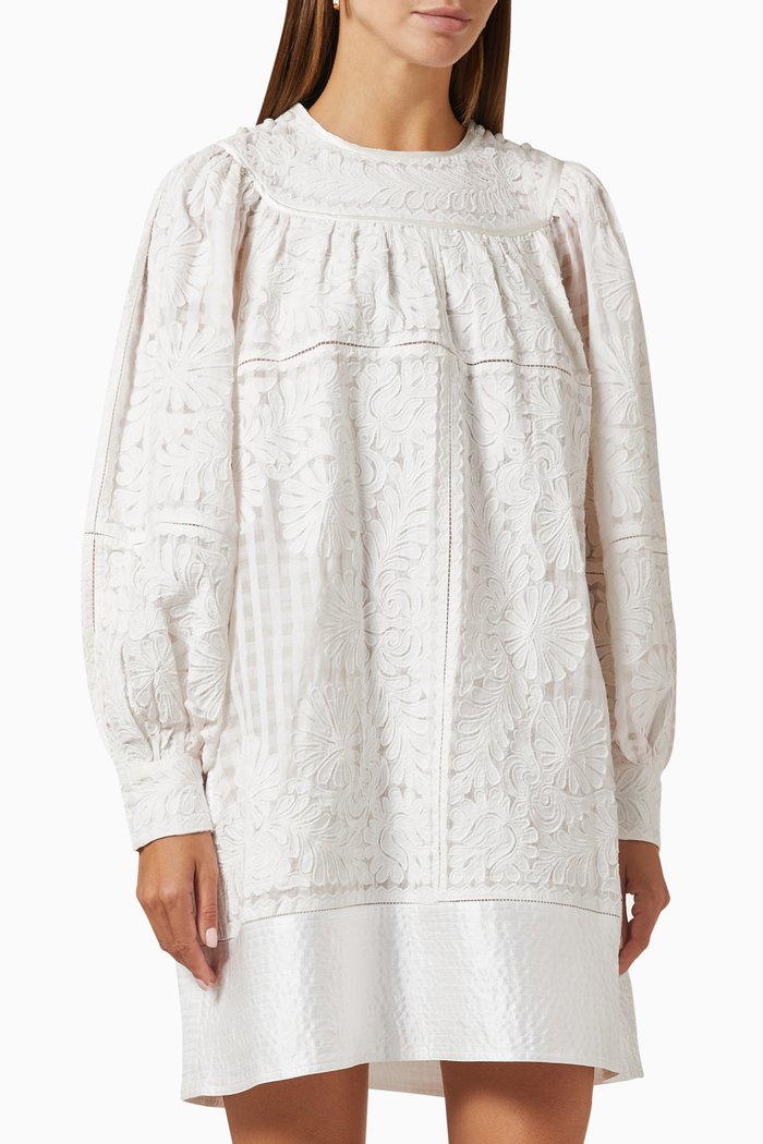 

Bianca Mini Dress in Cotton-blend, White