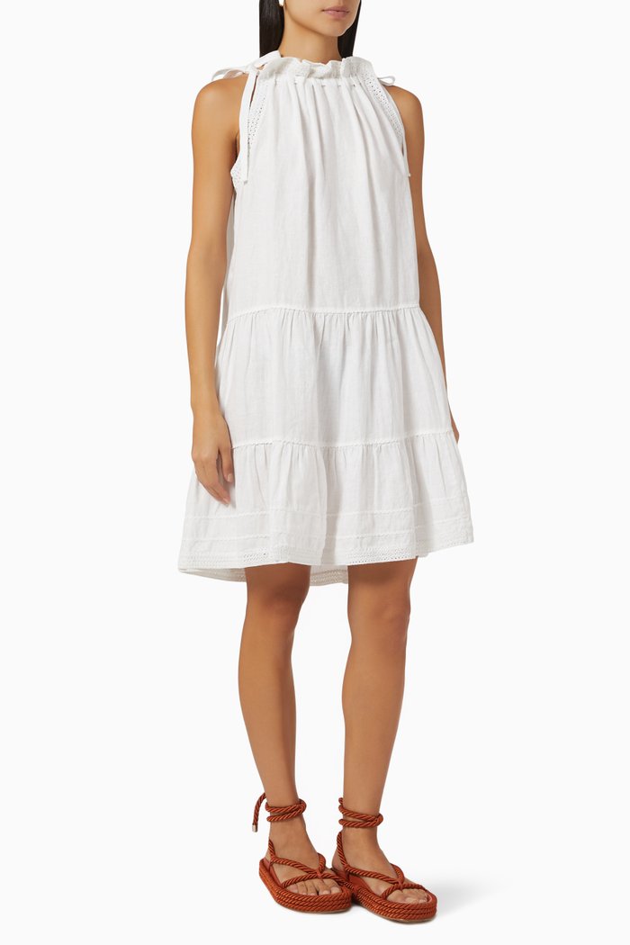 

Corianne Dress in Linen, White