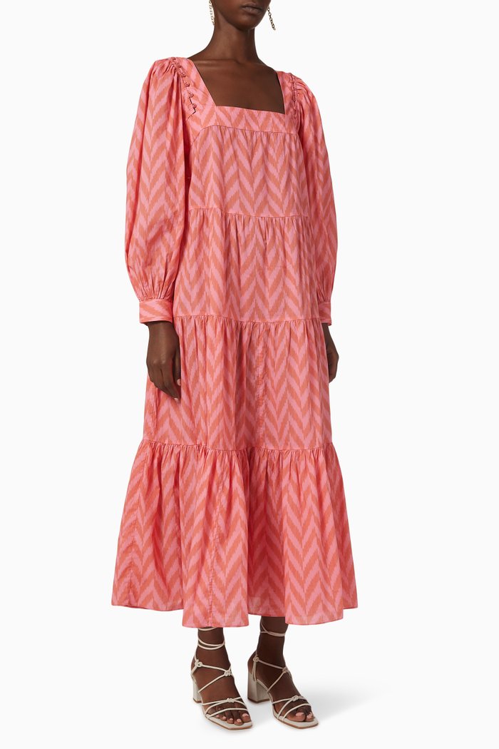 

Georgina Dress in Cotton, Pink