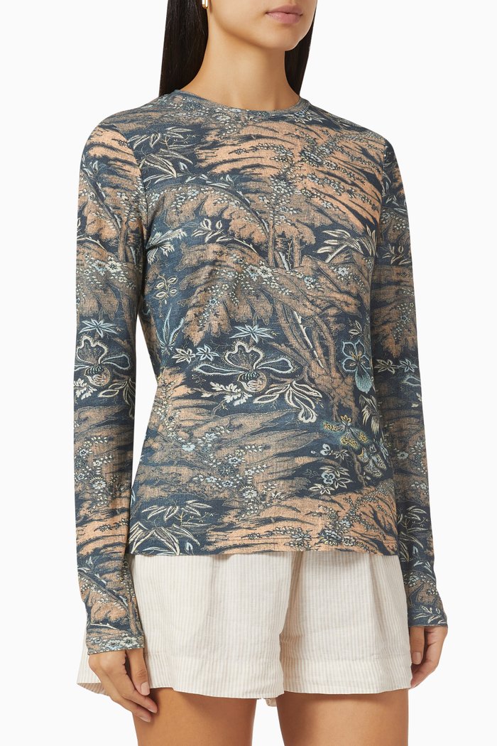 

Eve Top in Cotton, Blue
