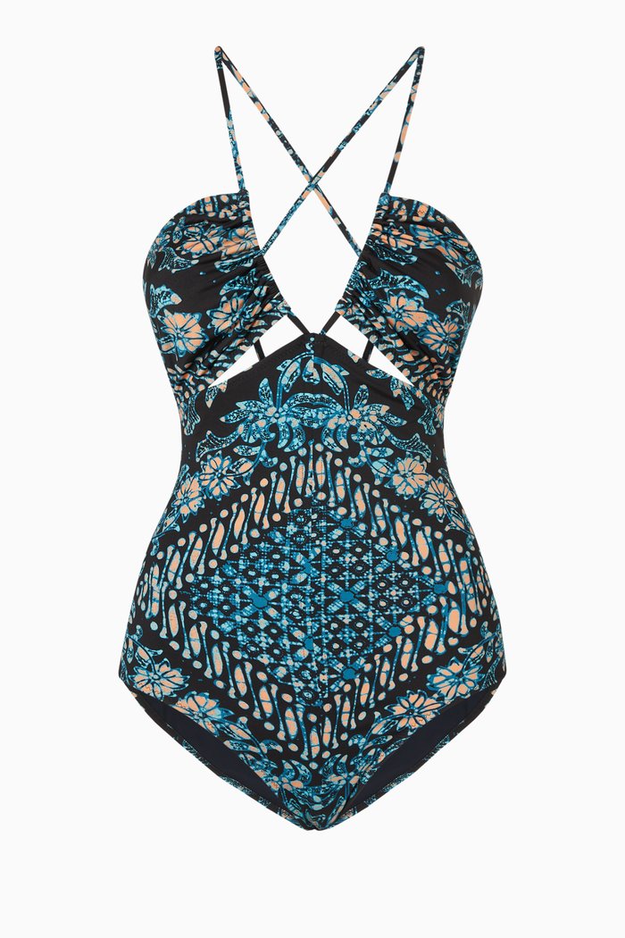 

Akami Maillot One-piece Swimsuit in Nylon, Blue