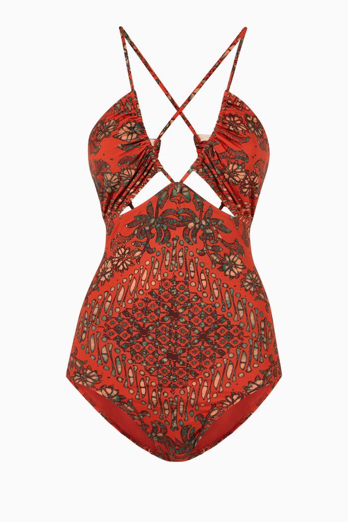 

Akami Maillot One-piece Swimsuit in Nylon, Red