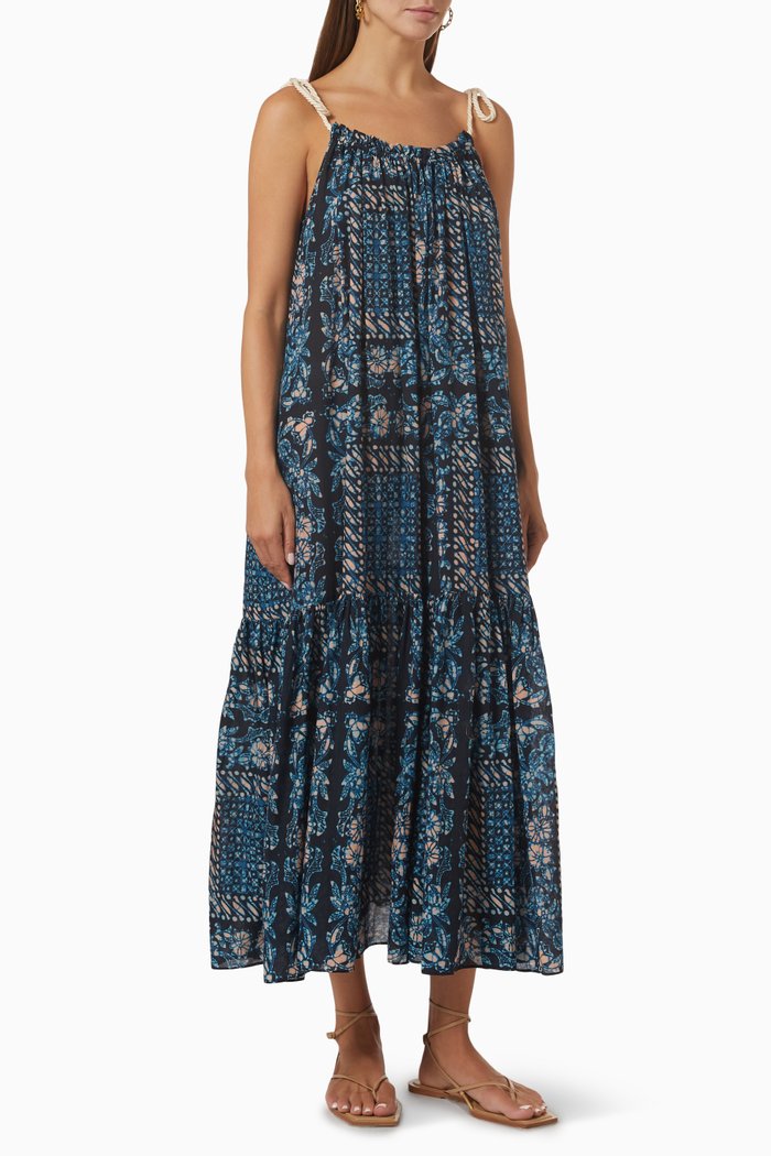 

Cari Cover-up Dress in Cotton, Blue