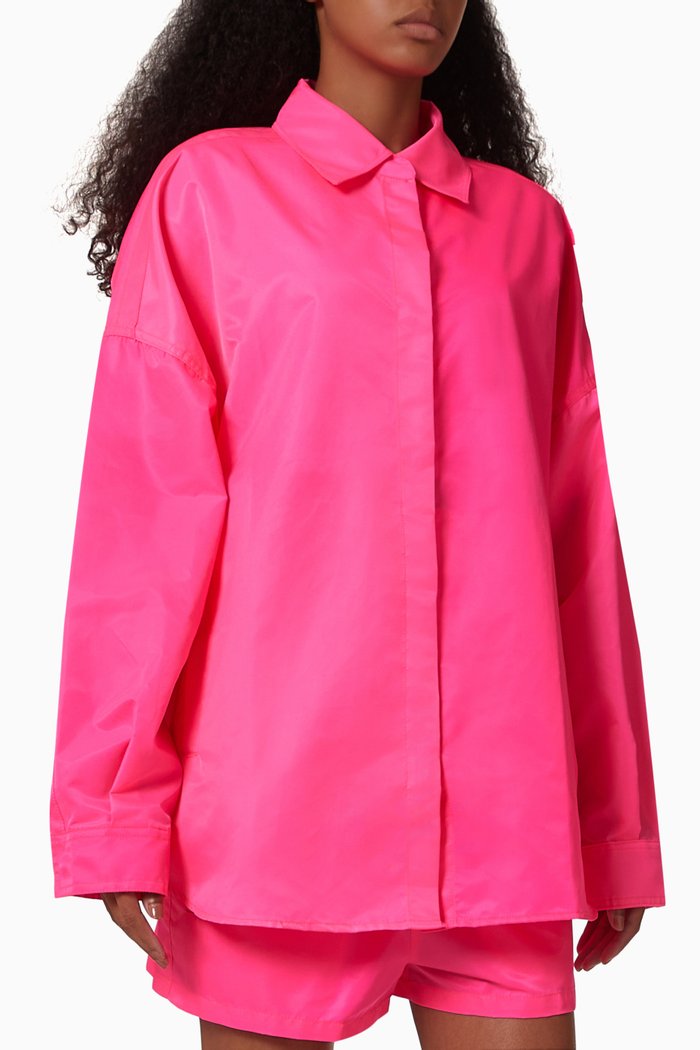 

Perla Oversized Shirt Jacket, Pink