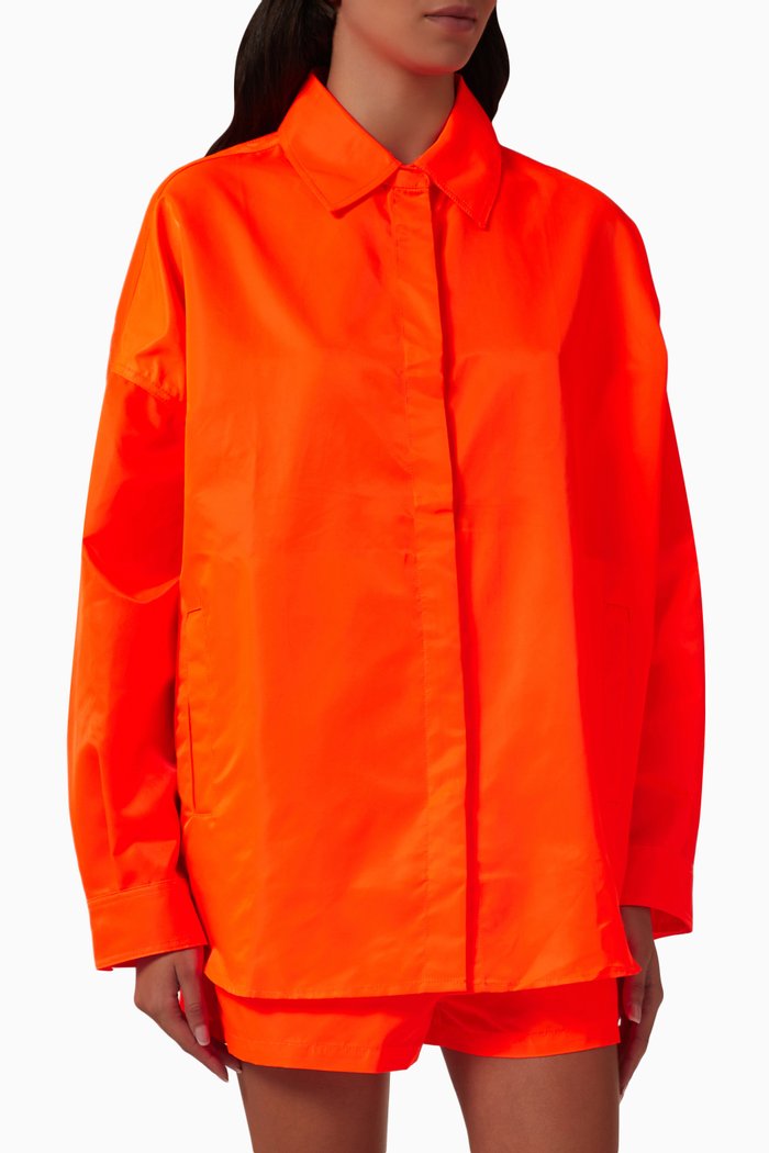 

Perla Oversized Shirt Jacket, Orange