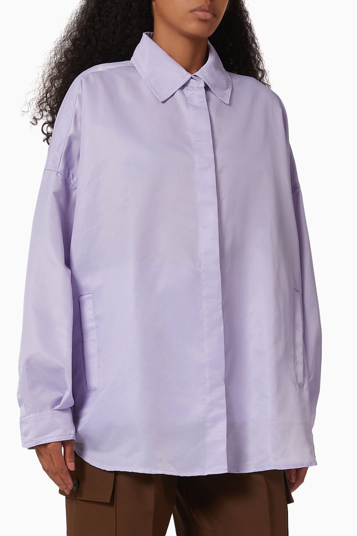 

Perla Oversized Shirt Jacket, Purple