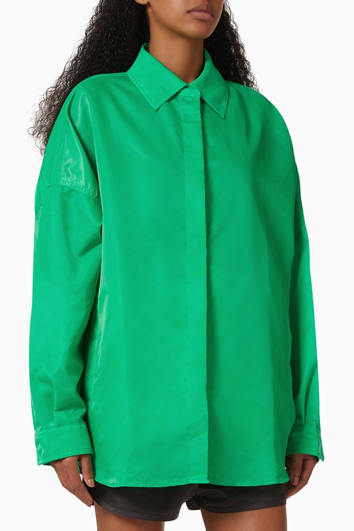 

Perla Oversized Shirt Jacket, Green