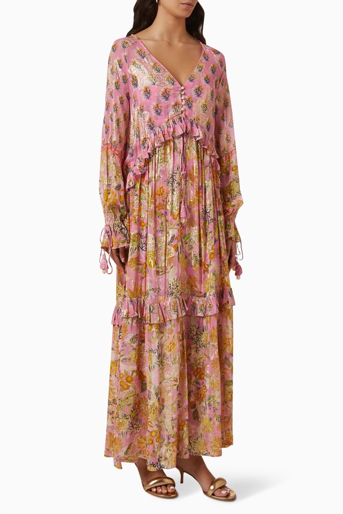 

Sidra Kaftan in Cotton Gauze, Pink