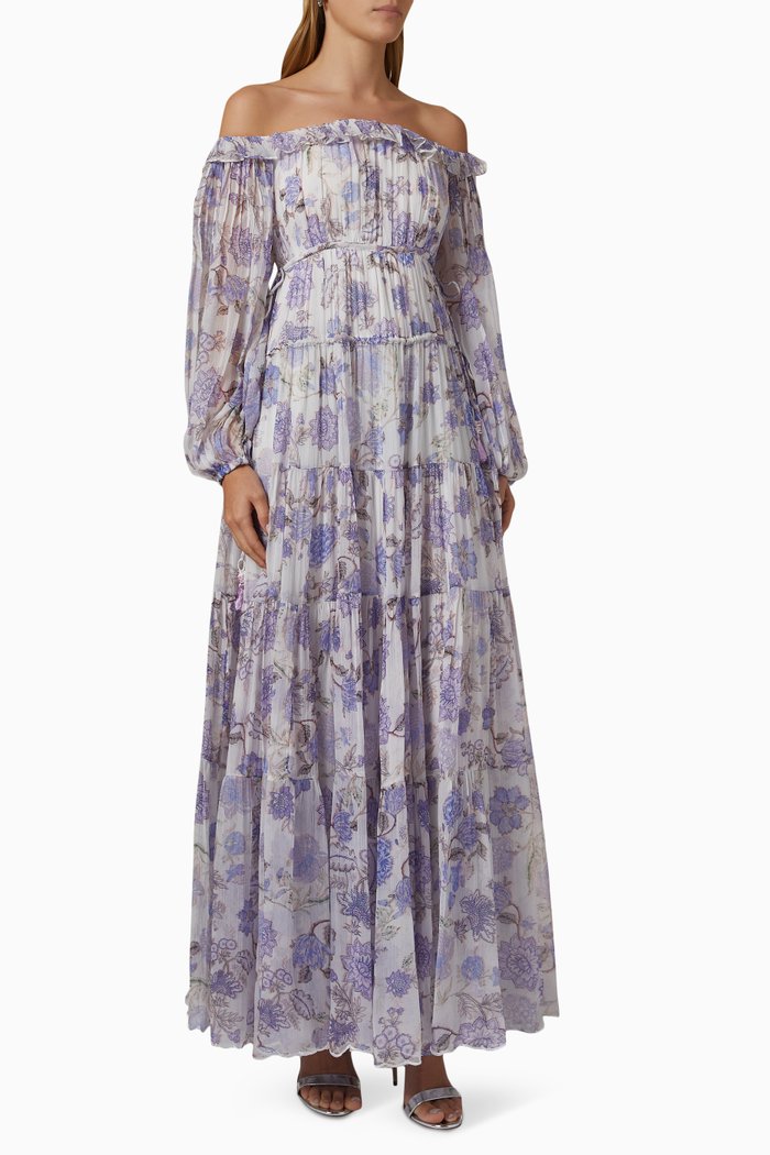 

Dija Maxi Dress in Cotton Gauze, White