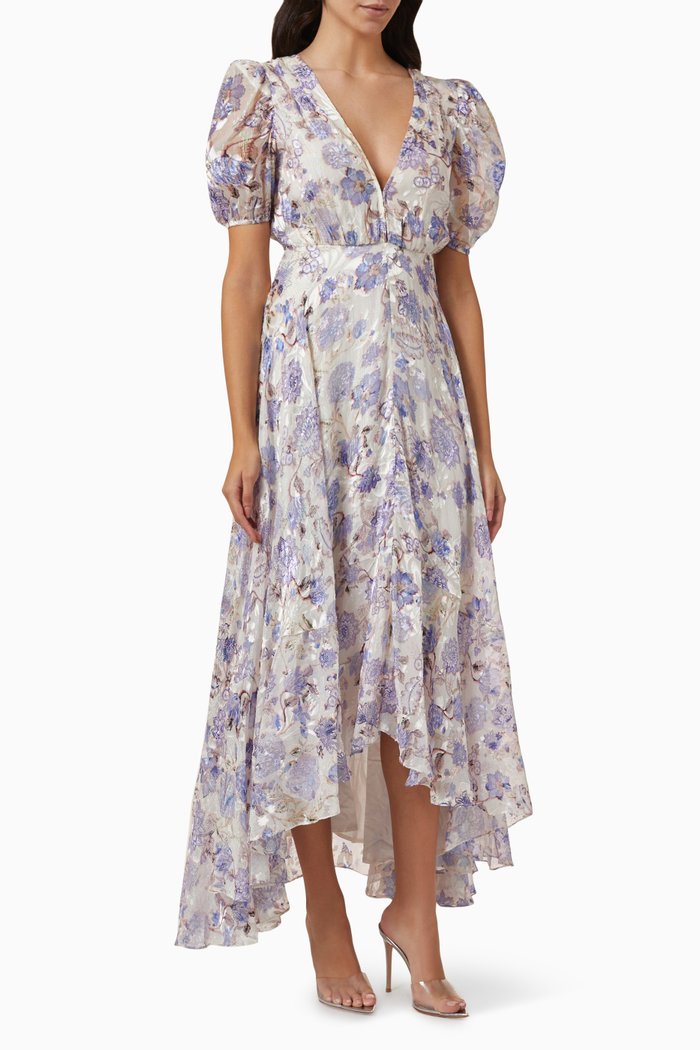 

TIered Maxi Dress in Chiffon, White