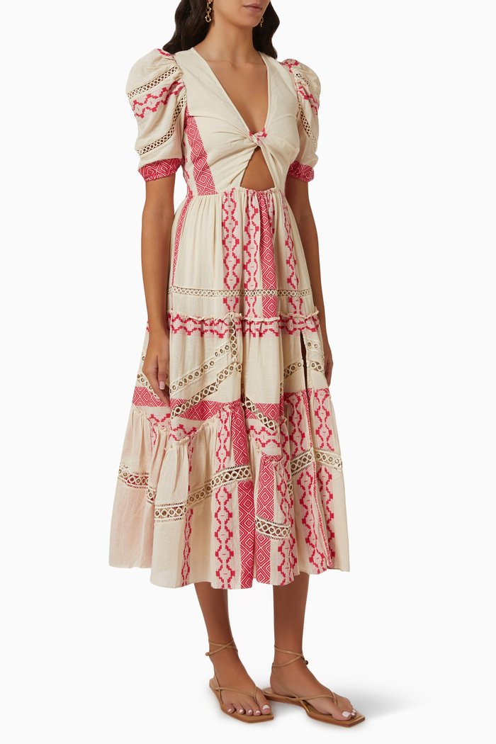 

Pehr Midi Dress in Cotton, Red