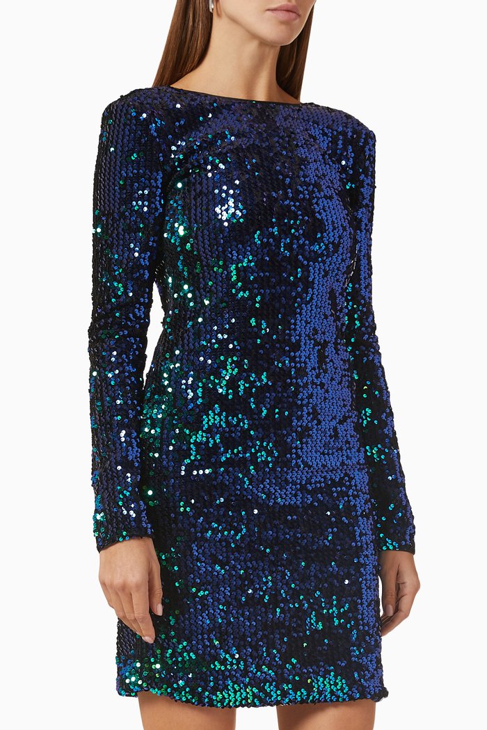 Sequin-embellished Mini Dress, Multicolour