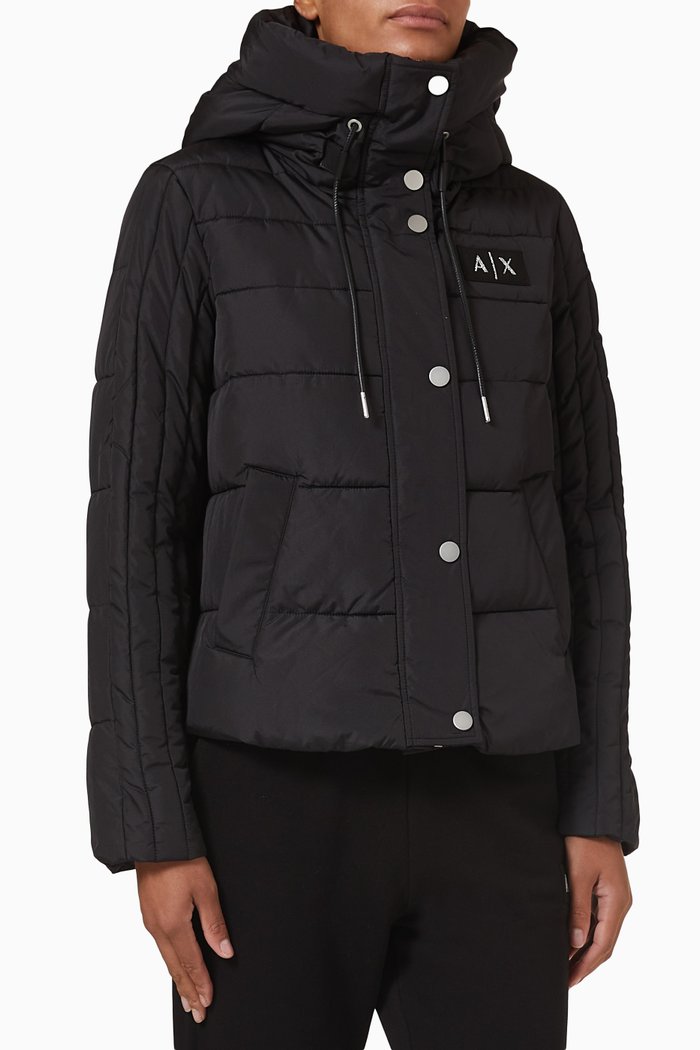 

Logo Puffer Jacket, Black