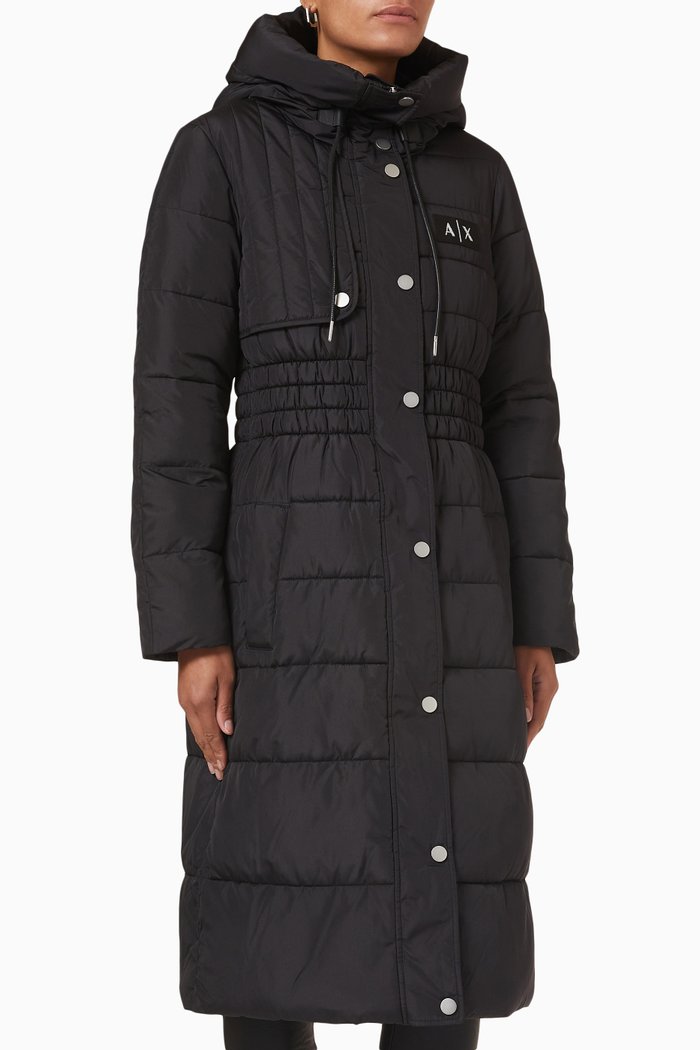 

Logo Puffer Coat Jacket, Black