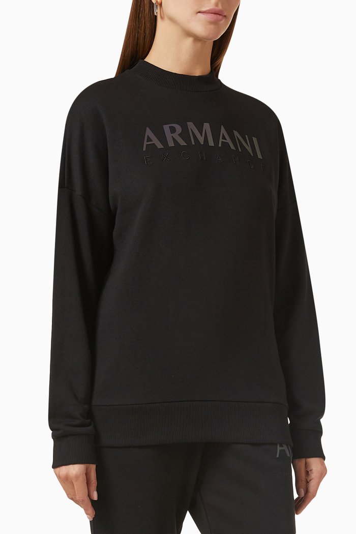 

Logo-print Sweatshirt in Cotton-blend, Black