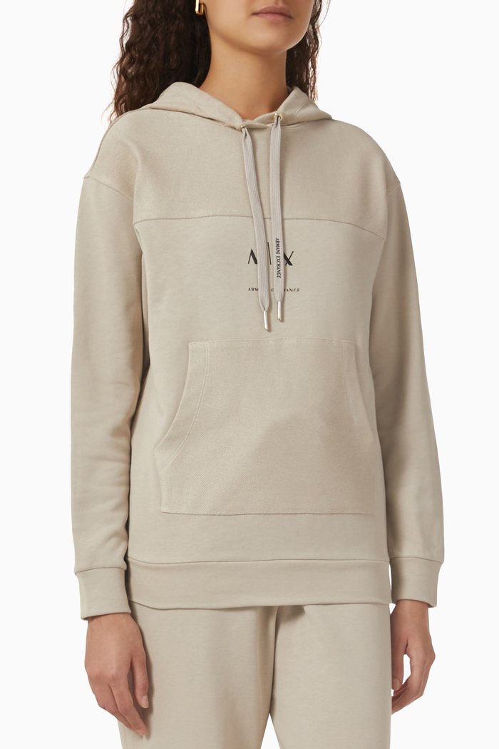 

AX Logo Sweatshirt in Cotton Jersey, Neutral