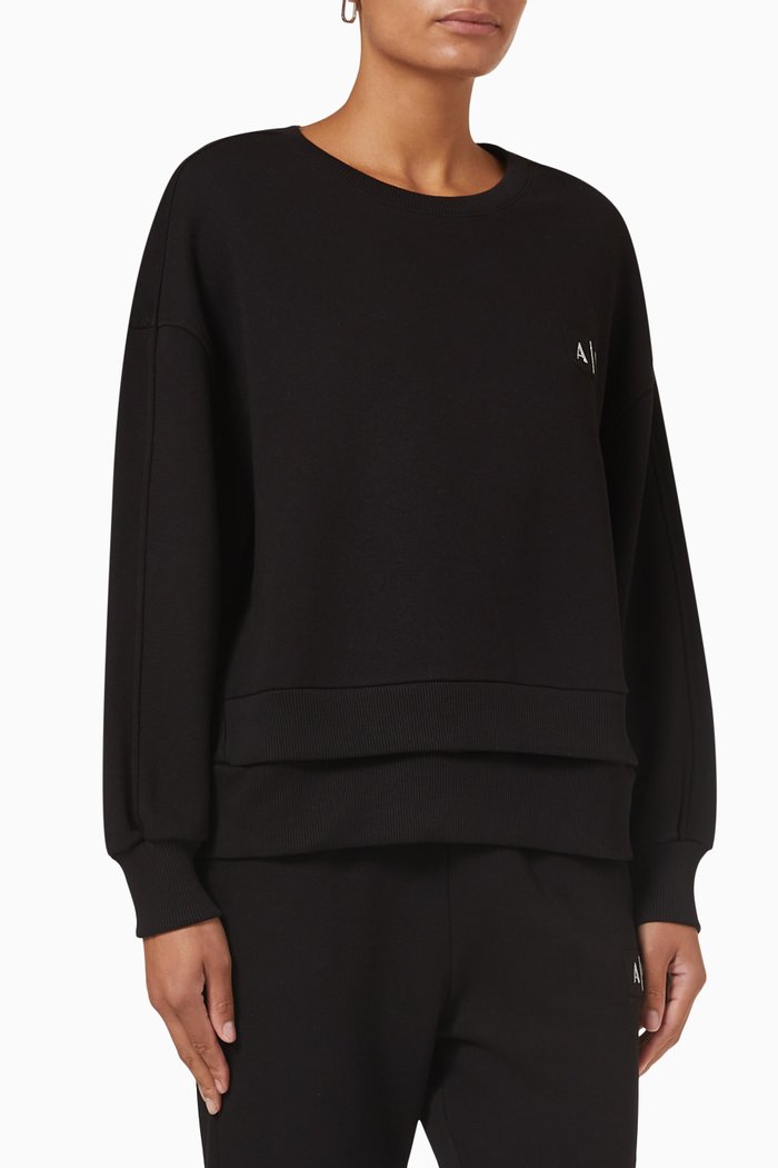 

Logo Sweatshirt in Cotton-fleece, Black