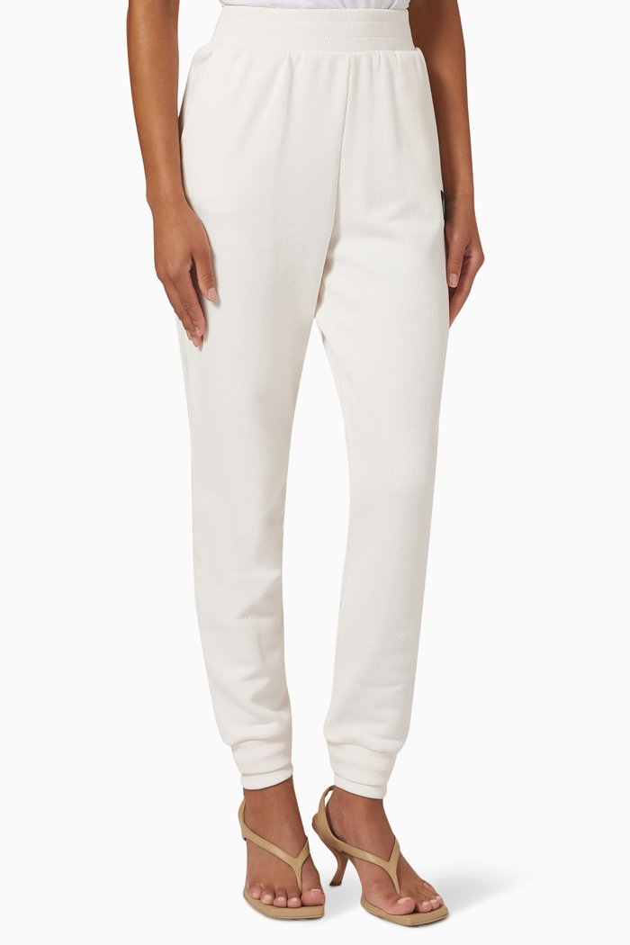 Logo Sweatpants in Cotton-fleece, White