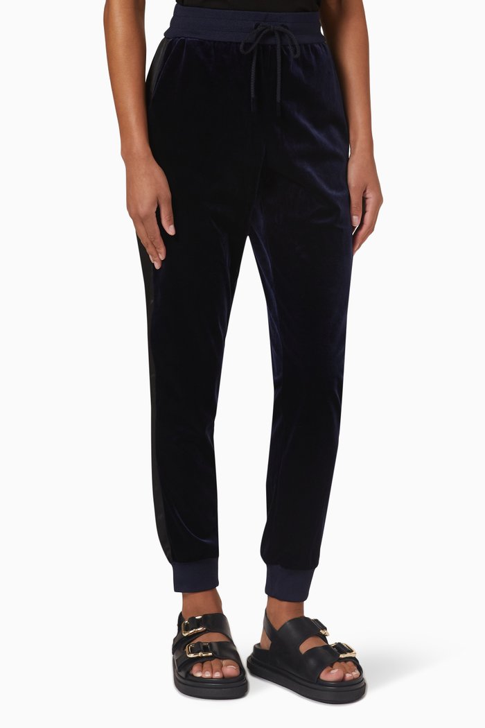 

Relaxed Sweatpants in Velvet, Blue