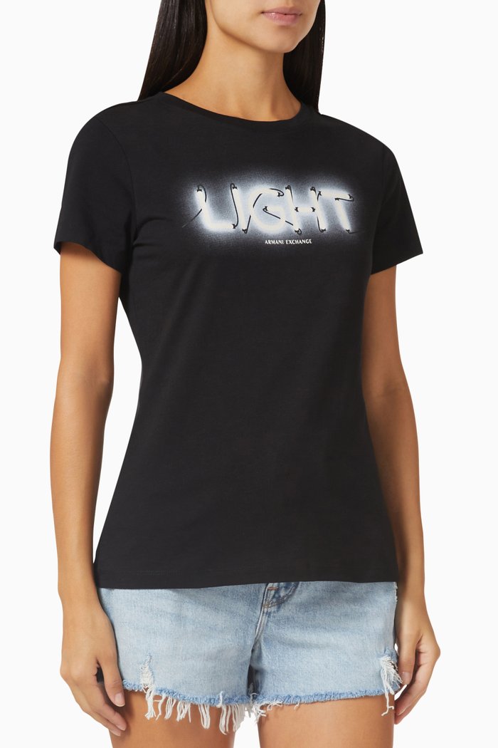 

Glow Sign T-shirt in Cotton-jersey, Black