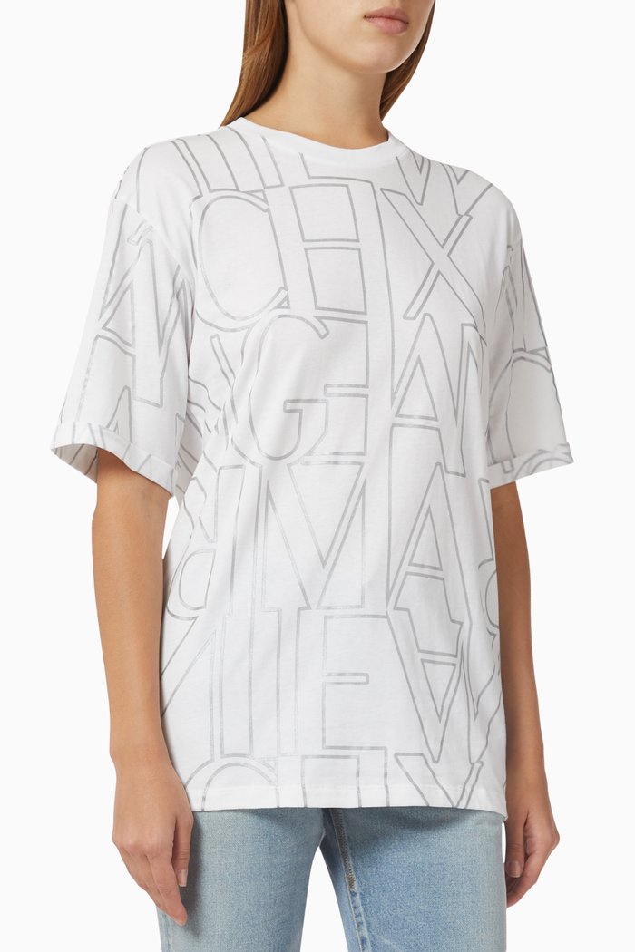 

All-over Logo Oversized T-shirt, White