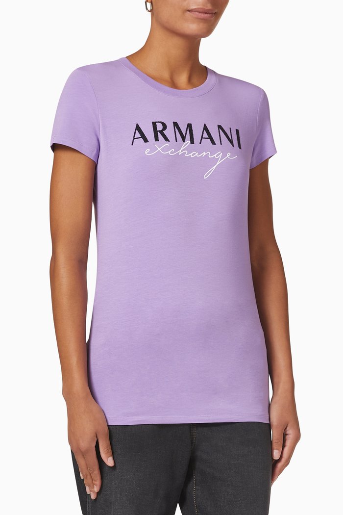 

Logo T-shirt in Cotton, Purple