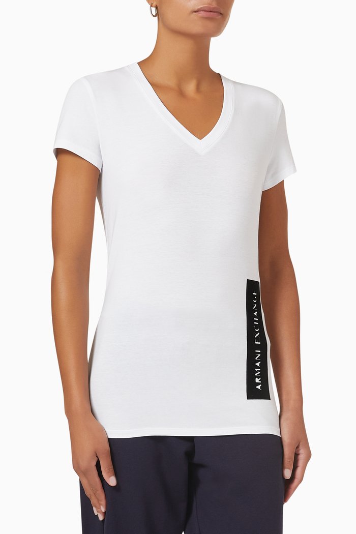 

Flocked Logo T-shirt, White