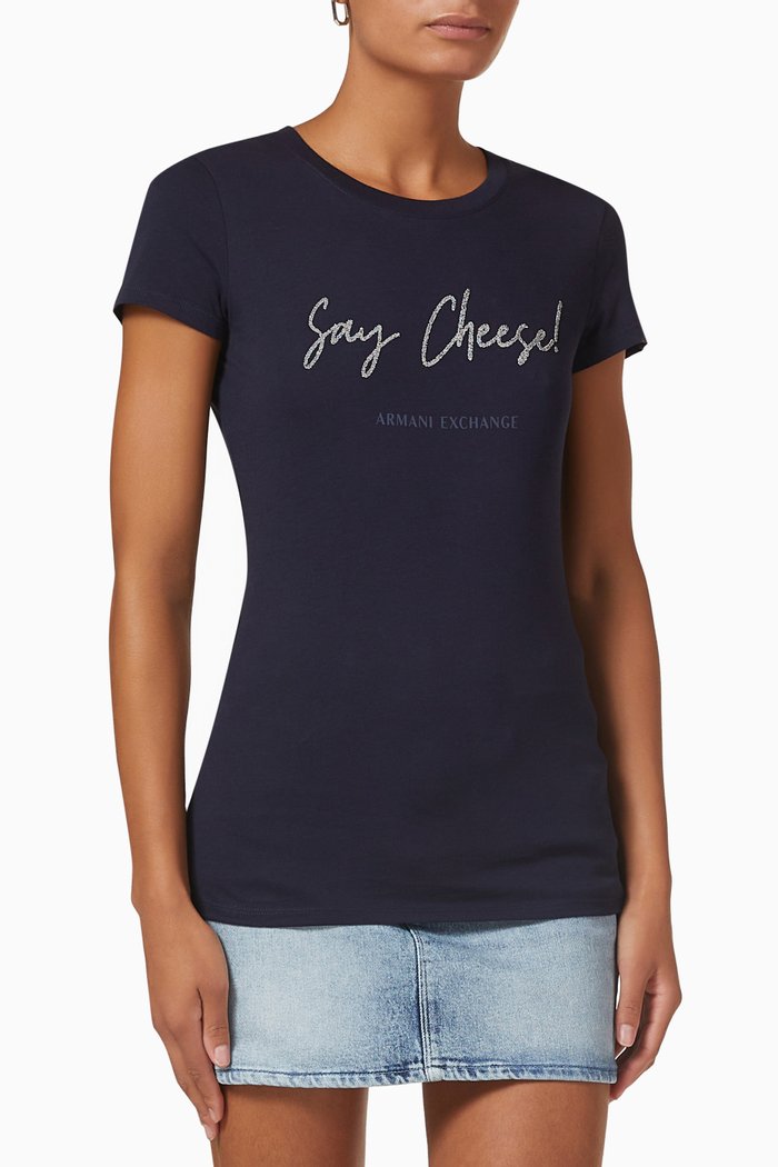 

Logo T-shirt in Jersey, Blue