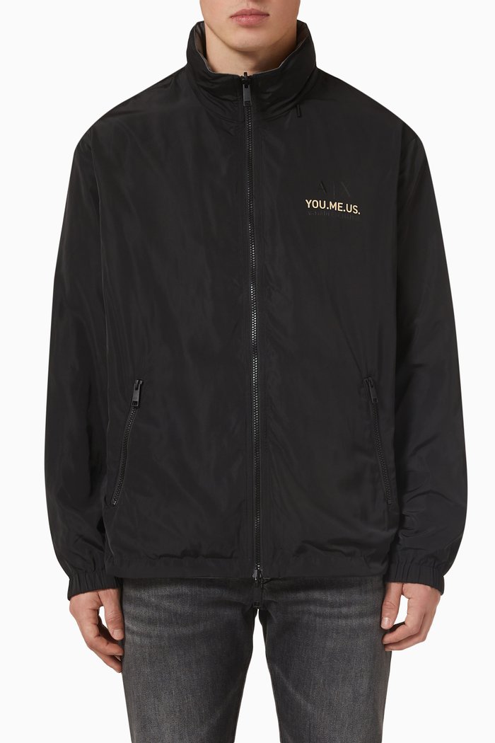 

Logo Bomber Jacket, Black