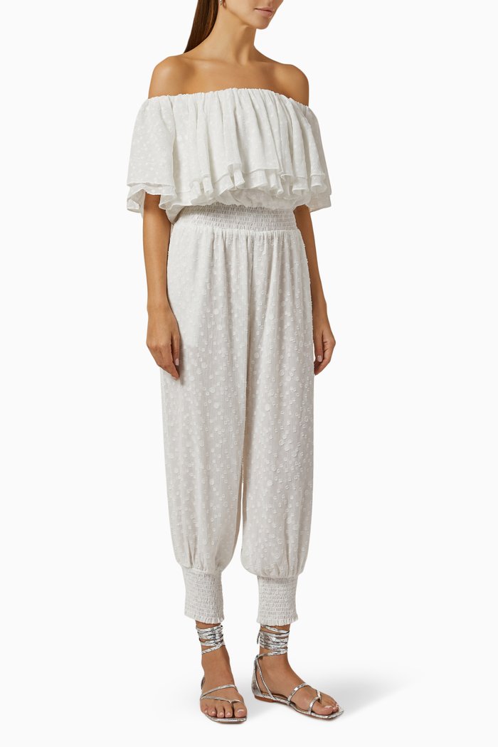

Bita Jumpsuit in Chiffon, White