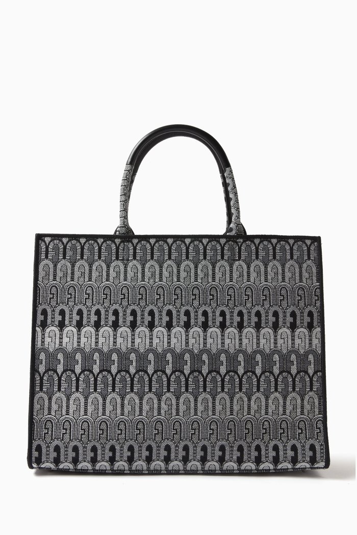 

Opportunity Large Tote Bag in Logo Jacquard, Black