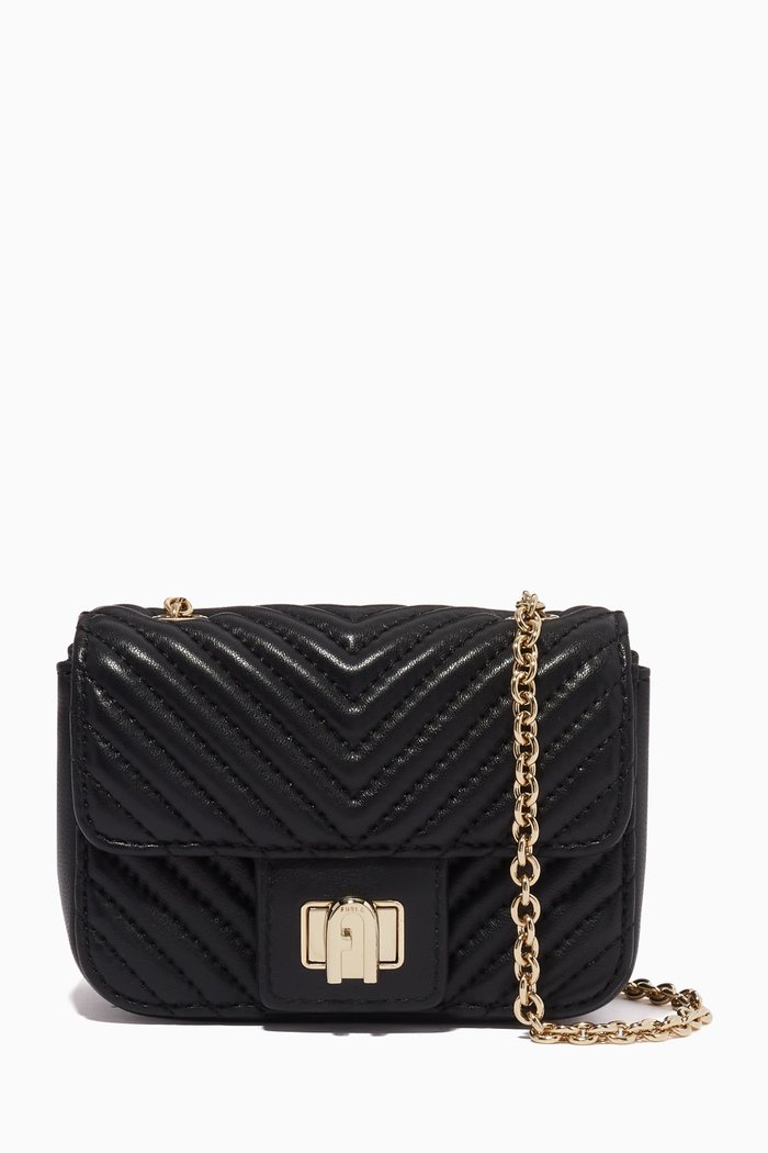 

Pop Star Crossbody Bag in Quilted Leather, Black