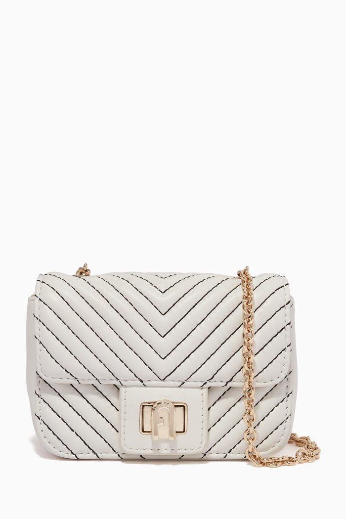 

Pop Star Crossbody Bag in Quilted Leather, White